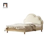 Giường ngủ da công nghiệp 1m6 x 2m GN38 Dillian màu trắng kem 