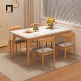 Bộ bàn ăn giả đá 4 ghế 55-KH4-G12-B110 ghế ngồi bọc nệm 