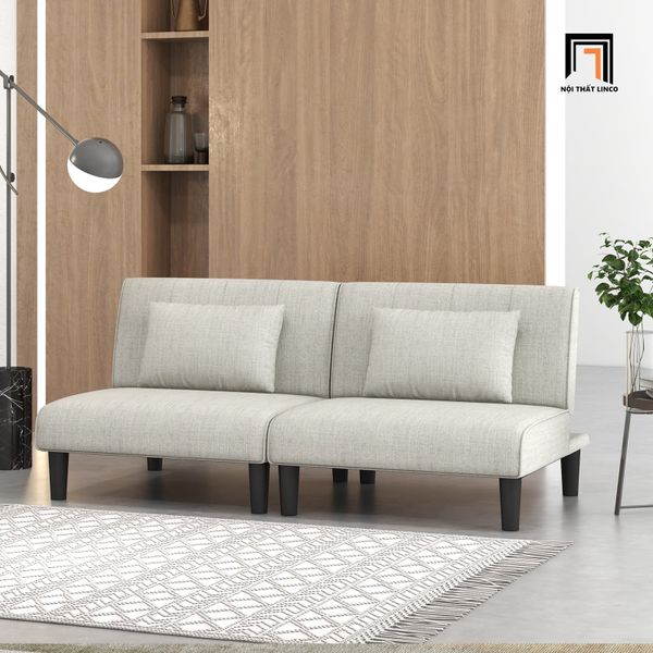  Sofa bed bật giường vải nỉ xám trắng GB105 Bonzy 1m7 giá rẻ 