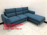  Bộ Sofa Góc chữ L | So pha vải bố xanh dương giá rẻ đẹp phòng khách | Nội thất Linco Sài Gòn 