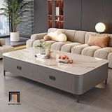  Bàn sofa cao cấp mặt đá đẹp BSF78 Olustee 1m1 x 55 2 hộc kéo 