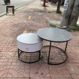  Cặp bàn trà hộc kéo nhỏ BTPK3 Coupin mặt đá xám giá rẻ 