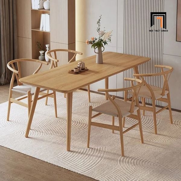 bộ bàn ăn gia đình 4 ghế gỗ