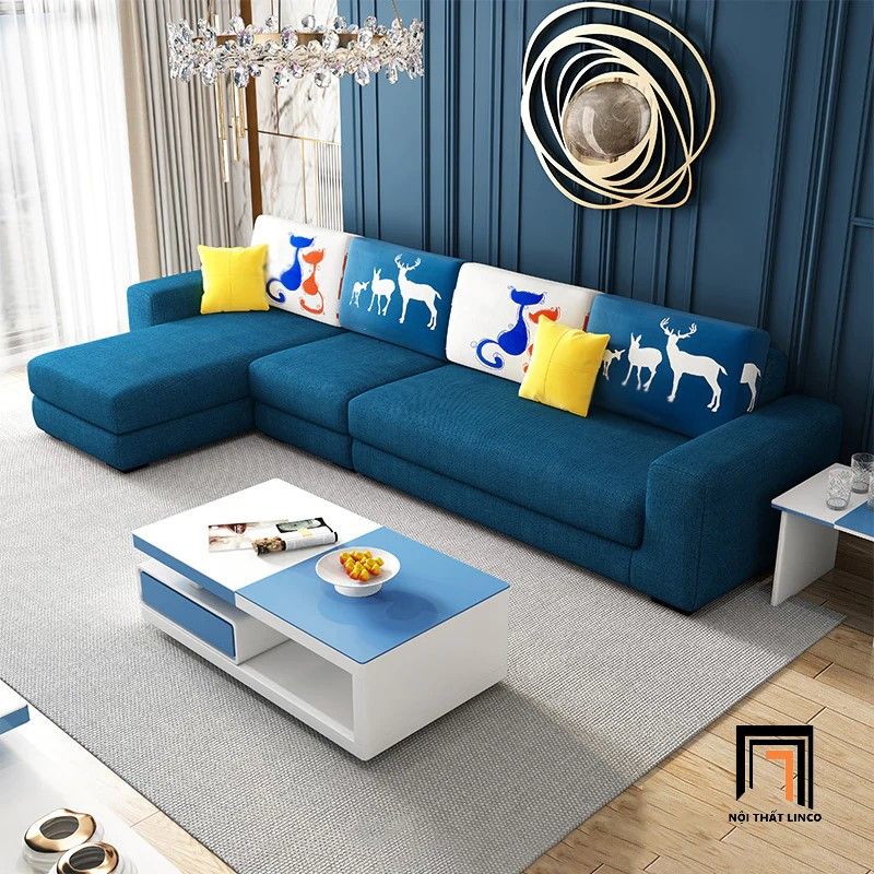  Bộ ghế sofa góc gia đình vải nỉ GT193 Obidos 3m x 1m6 giá rẻ 