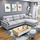  Bộ ghế sofa góc L gia đình GT128 Slope 2m4 x 1m6 vải nỉ đẹp 