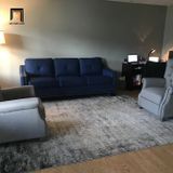  Ghế sofa băng 3 nệm ngồi BT166 Lugent 2m màu xám đen 
