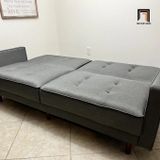  Ghế sofa giường nằm nhỏ gọn GB51 Tuffing 1m7 màu xám đậm 