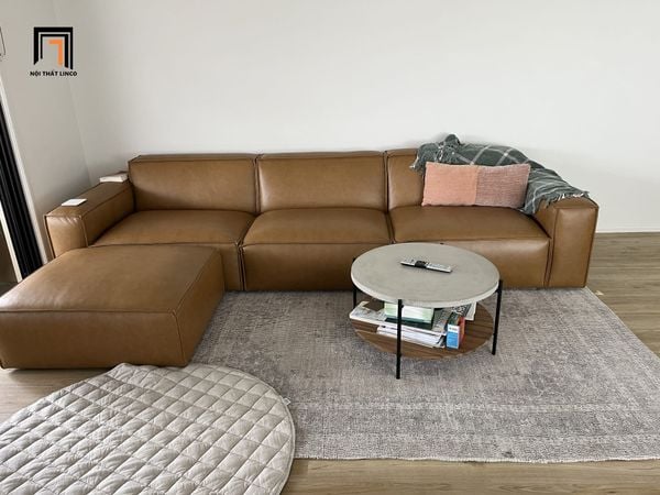 bộ ghế sofa phòng khách da công nghiệp