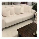  Ghế sofa băng dài 2m BT164 LiQuin vải lông cừu trắng kem 