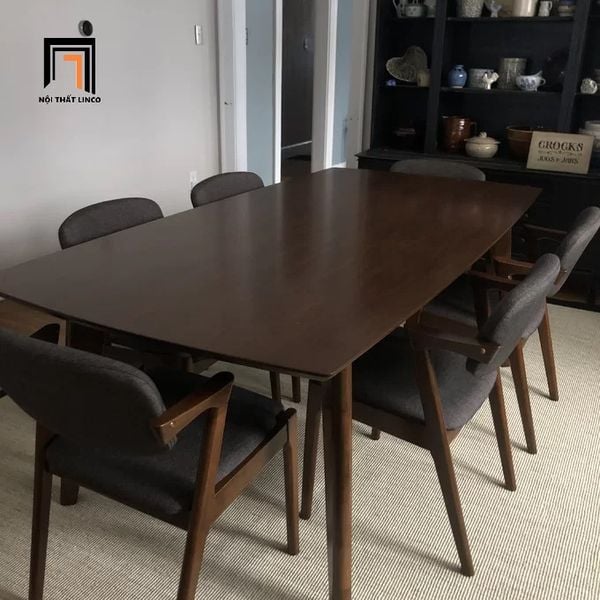 bộ bàn ăn 6 chỗ ngồi gỗ tự nhiên