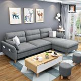  Bộ ghế sofa góc L gia đình GT128 Slope 2m4 x 1m6 vải nỉ đẹp 