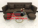  Bộ ghế sofa băng đa năng nâu cafe đậm rẻ dài 2m gia đình nhỏ 