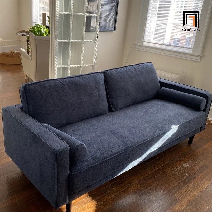  Ghế sofa băng dài 1m8 màu xám BT210 Nieto nhỏ gọn 