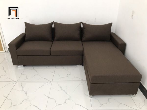 bộ ghế sofa góc nâu đậm giá rẻ