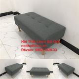  Ghế đôn sofa chữ nhật xám đen dài 1m giá rẻ | Nội thất Linco Sài Gòn 