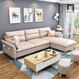  Bộ ghế sofa góc L gia đình GT128 Slope 2m4 x 1m6 vải nỉ đẹp 