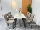  Bộ bàn ghế ăn 6 người ngồi 24-BAD6-G36-B67 mặt đá giá rẻ 