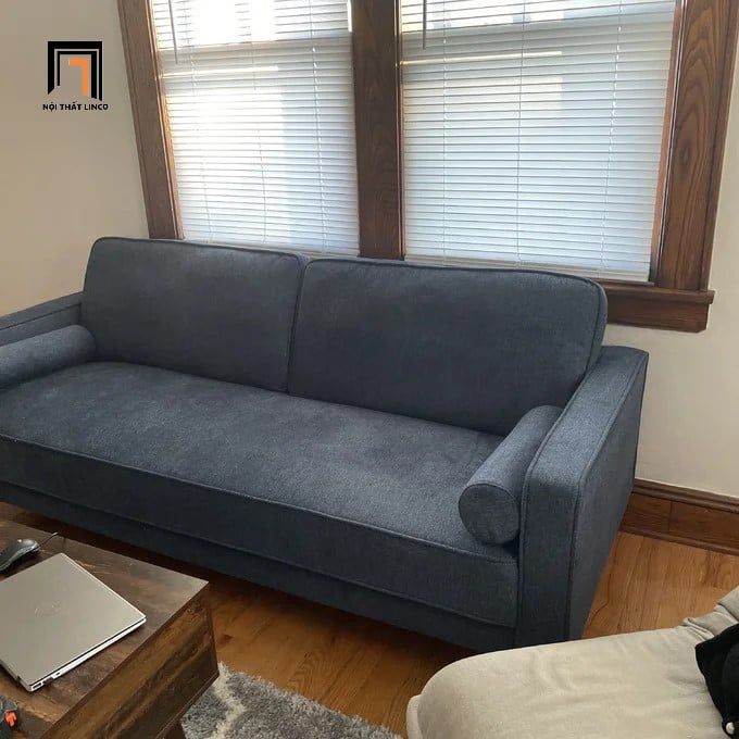  Ghế sofa băng dài 1m8 màu xám BT210 Nieto nhỏ gọn 