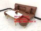  Bộ ghế sofa bed giường nằm 1m7 phòng khách simili giả da nâu 