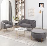  Bộ ghế sofa xinh xắn KT161 Marilana màu cam đặt sảnh chờ 