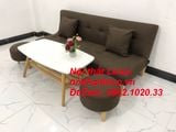  Bộ ghế sofa salon bed giường nằm 1m7 nâu cafe đậm giá rẻ 