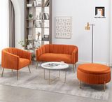  Bộ ghế sofa xinh xắn KT161 Marilana màu cam đặt sảnh chờ 
