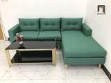  Bộ ghế sofa góc L 2m2 x 1m6 màu xanh ngọc nhỏ gọn 