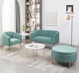  Bộ ghế sofa xinh xắn KT161 Marilana màu cam đặt sảnh chờ 