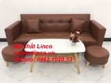  Bộ ghế sofa băng đa năng dài 2m bật giường nằm simili nâu 