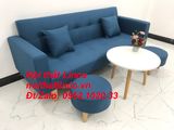  Bộ ghế sofa băng giường nằm dài 2m xanh dương nước biển 