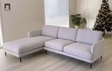  Bộ ghế sofa góc cong GT130 Pebble 2m4 x 1m6 xám trắng 