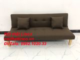  Bộ ghế sofa salon bed giường nằm 1m7 nâu cafe đậm giá rẻ 