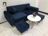  Bộ ghế sofa băng dài 1m9 NS04 màu xanh đậm vải nhung 