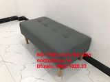  Ghế đôn sofa chữ nhật xám đen dài 1m giá rẻ | Nội thất Linco Sài Gòn 