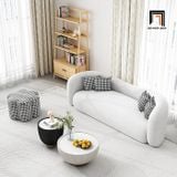  Bộ ghế sofa băng cong KT103 cho shop tiệm bọc vải lông cừu 