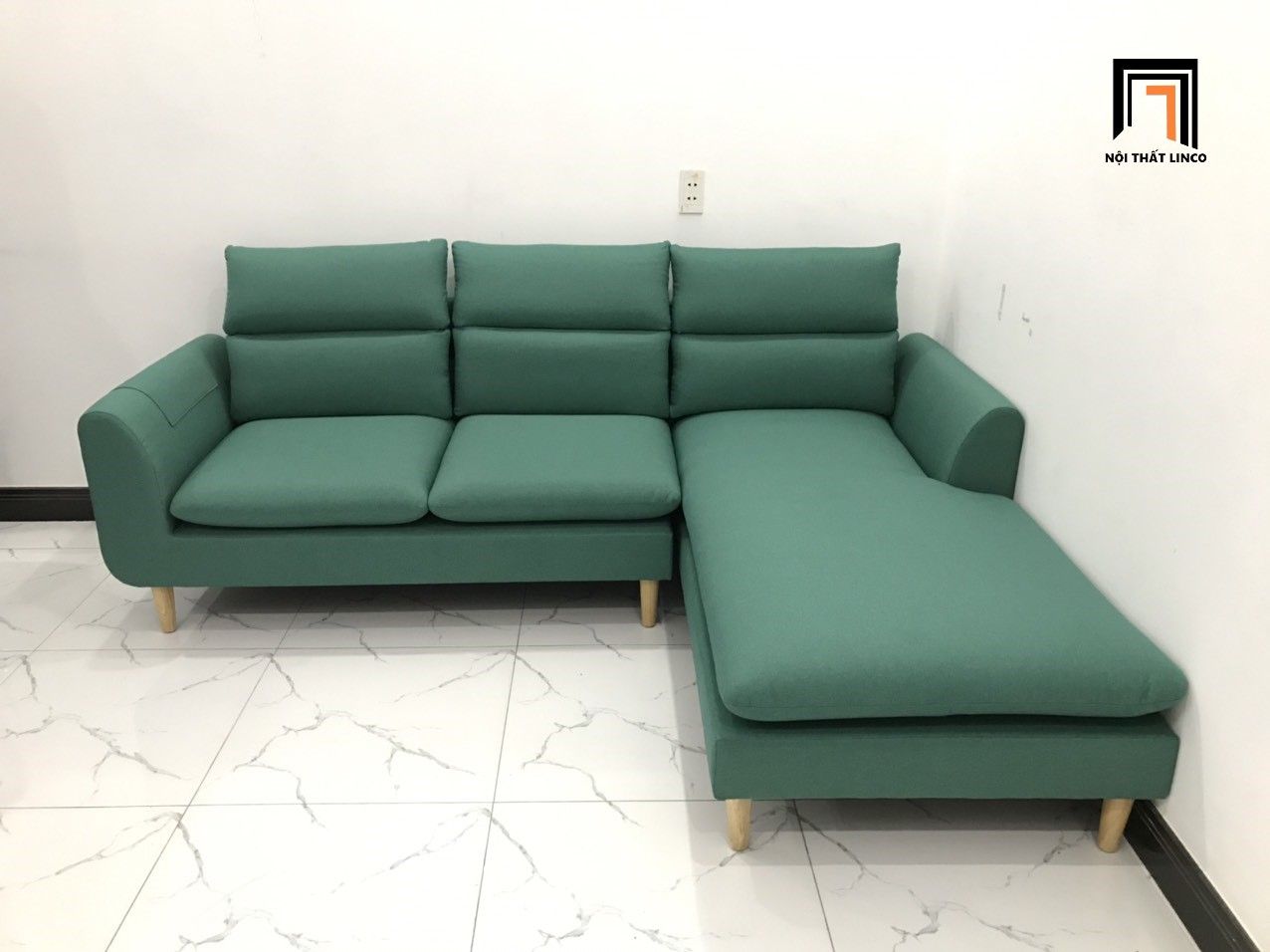  Ghế sofa góc chữ L giá rẻ 2m2 x 1m6 cho chung cư xĩnh xắn 