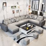  Bộ ghế sofa phòng khách gia đình GT123 Arian chữ U 3m45 