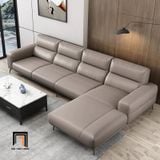  Ghế sofa góc L sang trọng GT268 Nizwa 3m x 1m6 da màu kem 