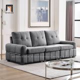  Ghế sofa băng gia đình BT106 Beige 2m2 vải bố cotton mềm 