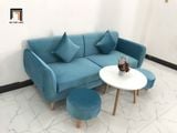  Bộ bàn ghế sofa băng xanh dương nước biển BB dài 1m9 cho căn hộ 