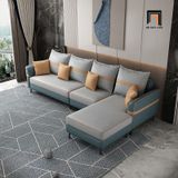  Set ghế sofa góc da giả GT211 Musaddar 2m9 x 1m6 cho gia đình 