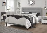  Giường ngủ bọc nệm GN16 Harry 1m6 x 2m màu xám ghi 