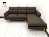  Bộ ghế sofa góc chữ L màu nâu đậm 2m2 x 1m6 cho gia đình 