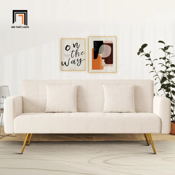 ghế sofa giường gấp gọn vải lông cừu