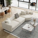  Bộ ghế sofa góc L 3m2 x 1m2 GT182 Zingo màu xám trắng hiện đại 