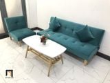  Bộ ghế sofa giường nằm nhỏ gọn NS01 màu xanh lá cây giá rẻ 