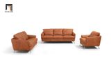  Combo 2 ghế sofa da giả nâu KT135 Bazar phòng khách gia đình 