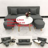  Bộ bàn ghế sofa giường bed SFG xám lông chuột đa năng 