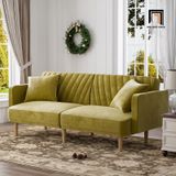  Ghế sofa giường dài 2m GB78 Alcivar vải nhung hồng phấn 