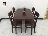  Bộ bàn ăn 3-KH4-G02-B108-nau gỗ tư nhiên dài 1m2 kèm 4 ghế 